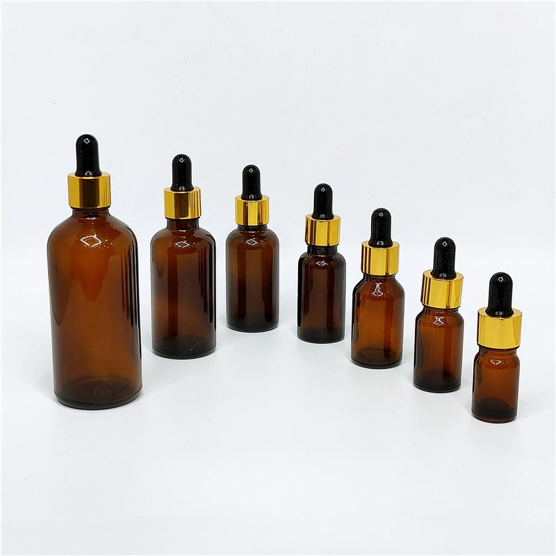 Amber Glass Bottles with Dropper for Essential Oil, Lotion and Skin Beauty