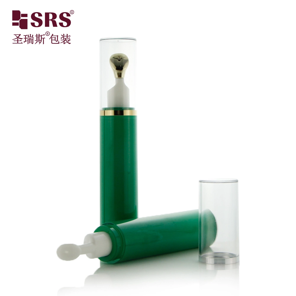 Green Eye Care Plastic Packaging Bottle Roller Applicator Available 15ml Bottle
