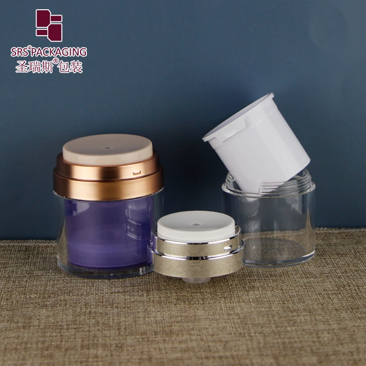 Eco friendly PCR Empty PP 100g 200g 300g 400g 500g Bamboo Plastic Round Cosmetic Packaging Skin Care Airless Dispenser Glass Skincare Face Cream Acrylic PET Jar