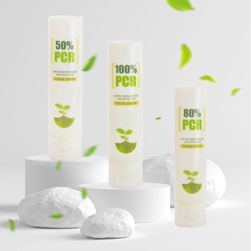 100ml 150ml 200ml 250ml PCR Cosmetic Face Cream Soft Tubes Recyclable Eco Friendly Plastic Packaging
