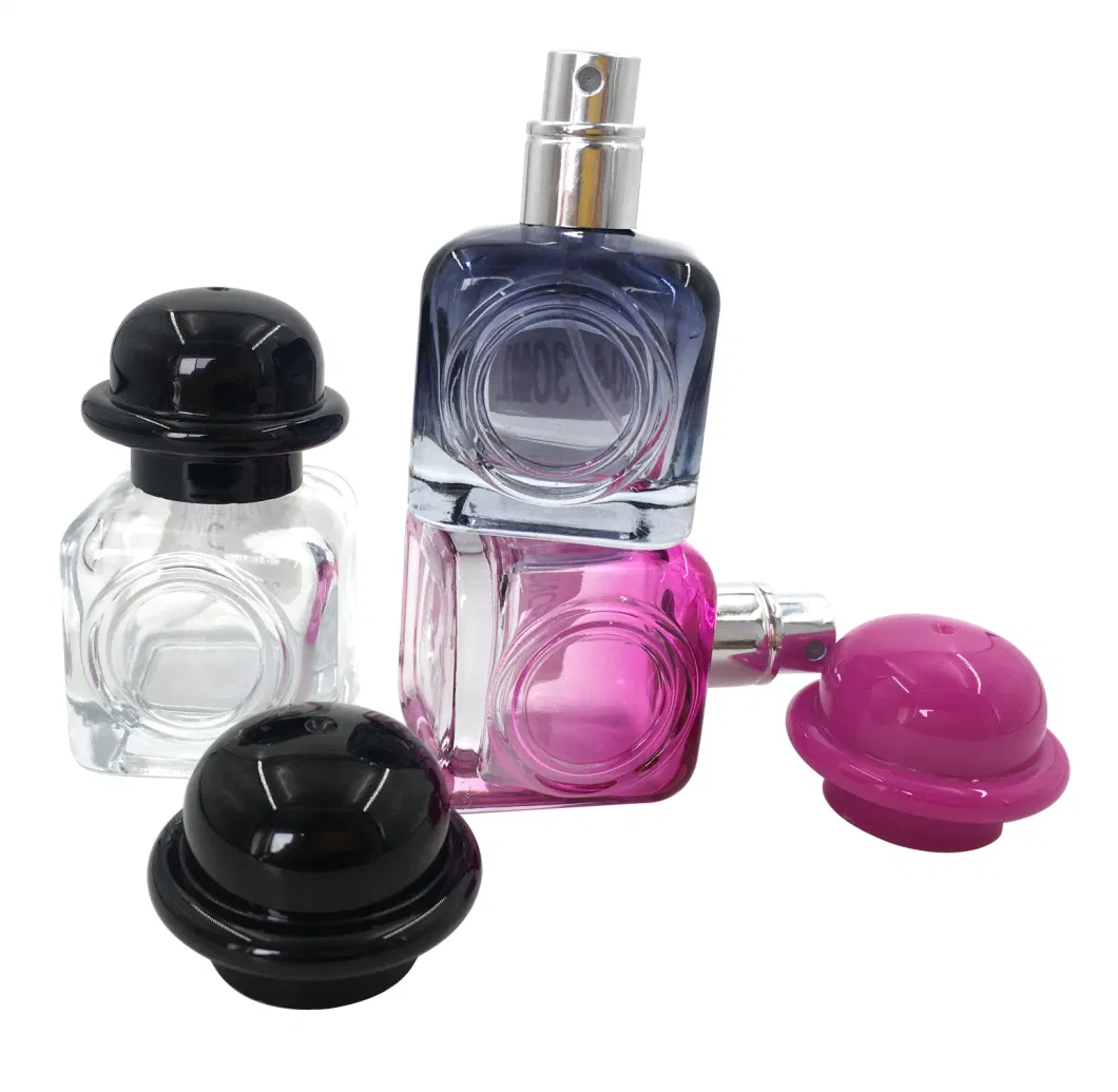 30ml Matt Transparent Boston Round Glass Perfume Bottle with Plastic Cap Factory