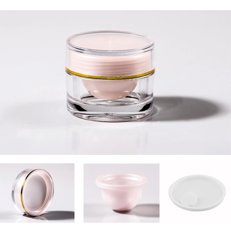 10g Pink Skincare Small Face Cream Custom Empty Lip Balm Scrub Acrylic Pet Glass Cosmetic Plastic Packaging Cream Jar Pot Bottle Box Container