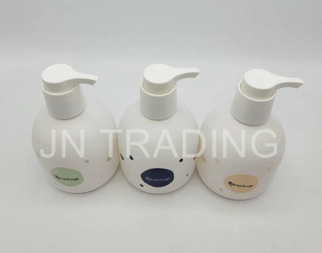Empty Hair Conditioner Shampoo Packaging Ball Shape 300ml Plastic Cosmetic Bottle with 24/410 Spray Pump