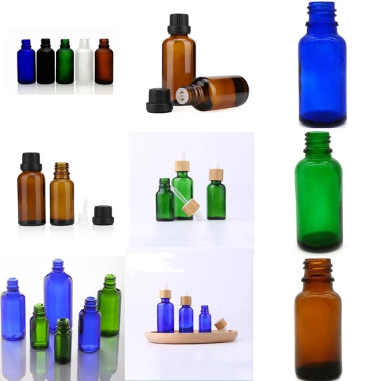 Free Sample Wholesale Frosted Boston 8oz Round Amber Dropper Essential Oil Glass Bottles