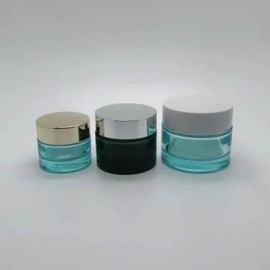 Luxury 15ml 0.5oz Matte White Cosmetic Jars Empty Cream Glass Container